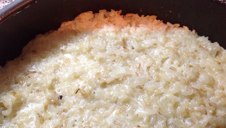 Рис с сыром, запеченный в духовке