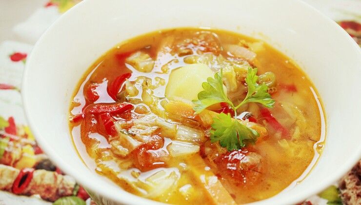 Лёгкий суп из Пекинской капусты. – Шаг 7