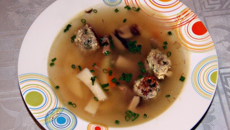 Грибной суп с фрикадельками – Шаг 8