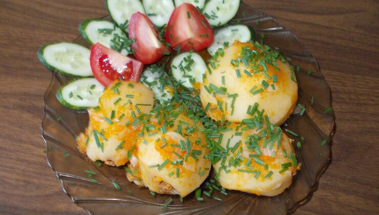 Фаршированный картофель в мультиварке. – Шаг 5