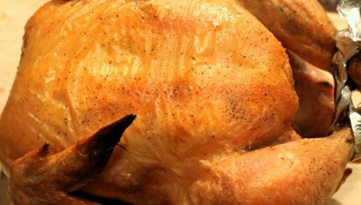 Курица в рукаве, приготовленная в духовке