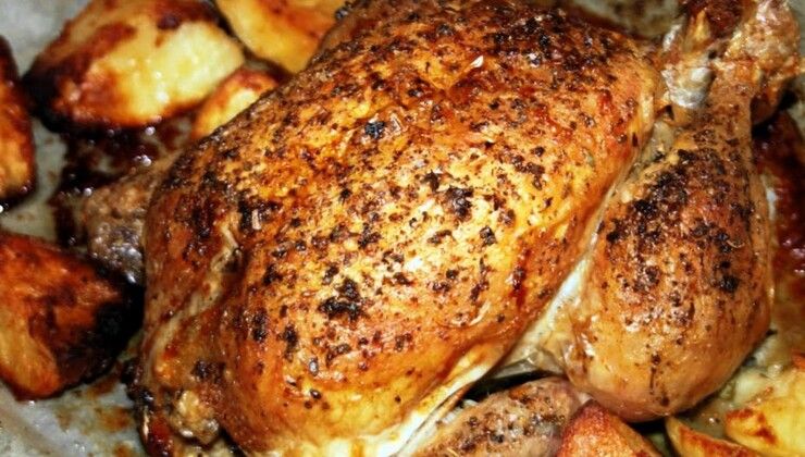 Курица с яблоками в духовке по турецкому рецепту