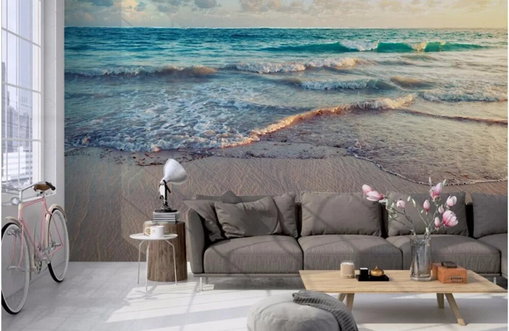 Картины с морским пейзажем к синему дивану - какую бы вы выбрали?