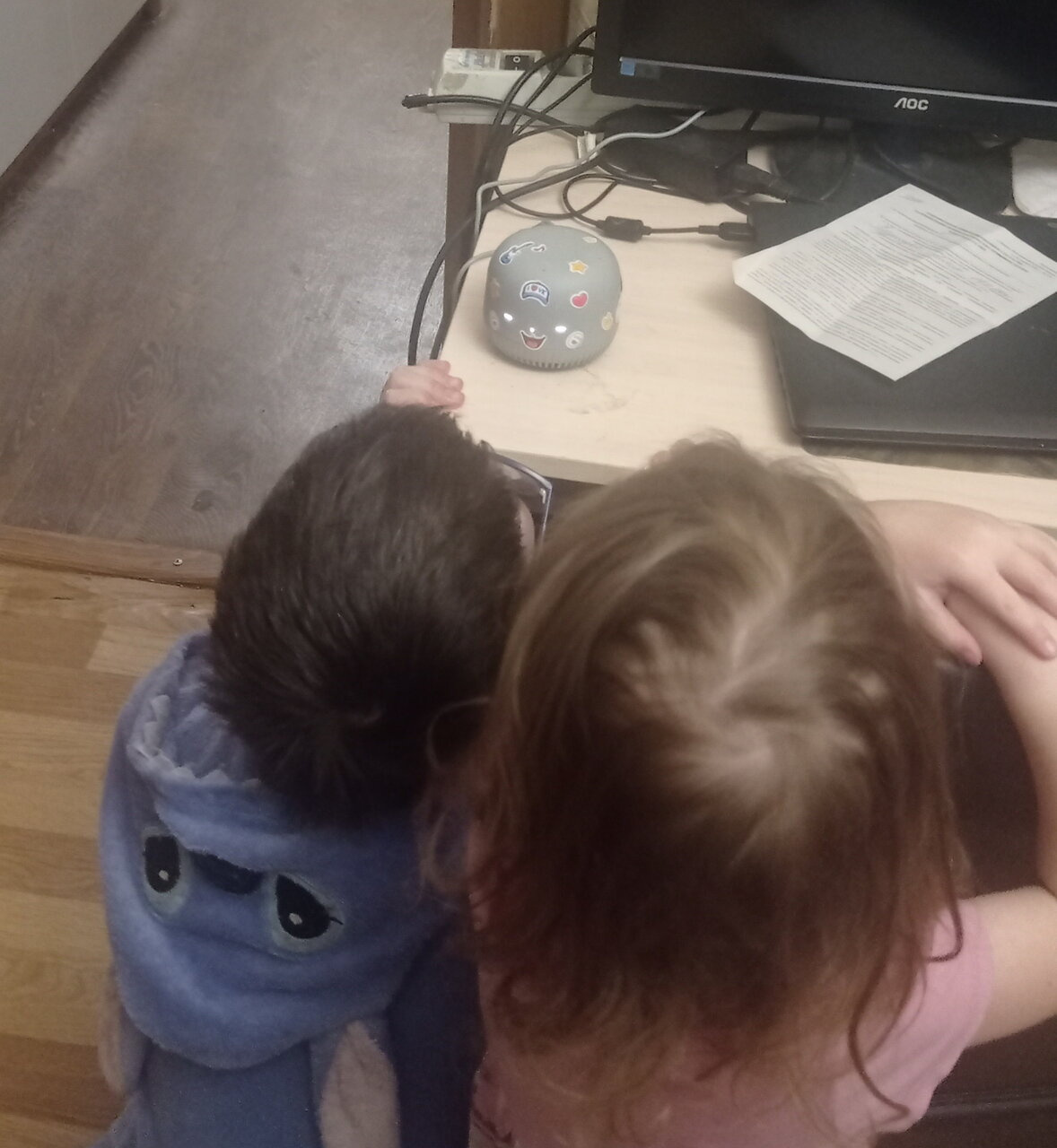 У детей новая игрушка.