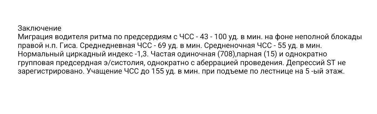 Результаты холтера. Суточное мониторирование сердца