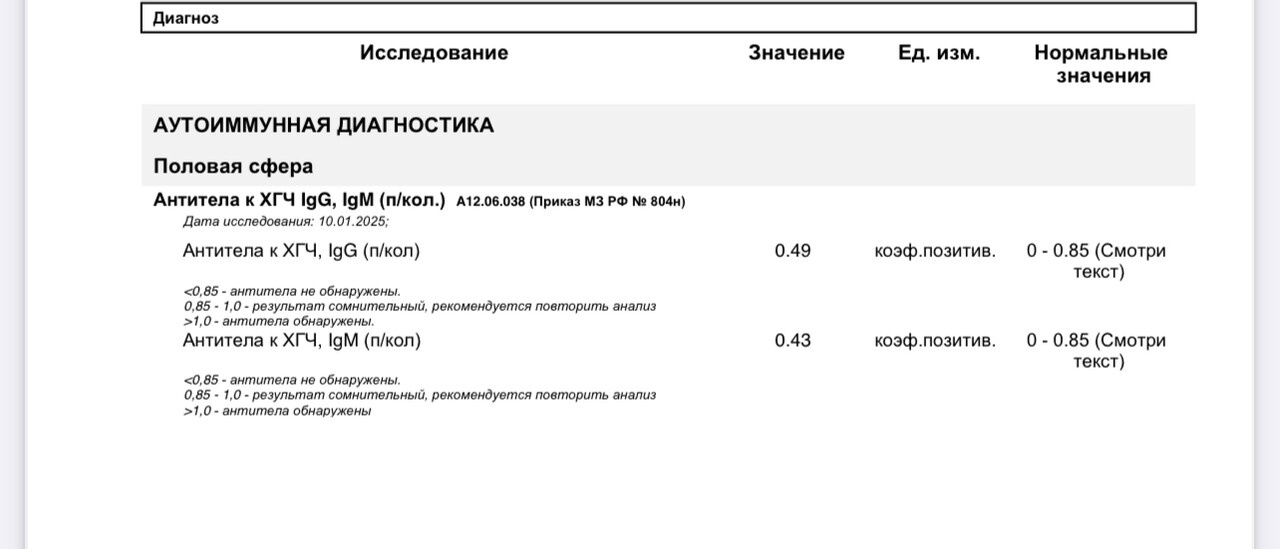 Антитела к ХГЧ