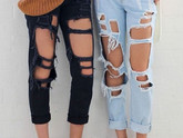 Рваные коленки на джинсах откуда пошло?