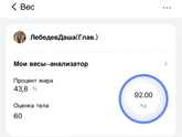 Сегодняшний вес 92 кг