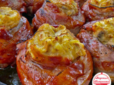 Мясные гнезда на гриле.