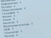 Скинули оценки , которые будут в аттестате Федора
