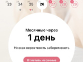 1 день до месячных