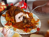 Рулет из свинины с черносливом