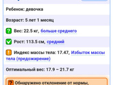 ИМТ ребенка