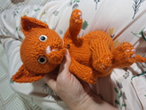 Мои котики. Вязаные на спицах.)))