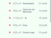 Расходы ноябрь