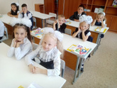 Первый раз в первый класс))) Ева!!!