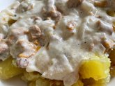 Картошка с лисичками в сметанном соусе 😍🍄