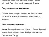 Редкопопулярные имена