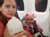 Ночной полет одной с 2 детьми
