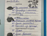Меню в детском государственном саду