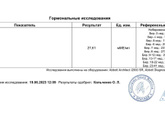 Первый хгч на 7дпп (4дневка) - 27.61 mMe/мл