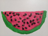 Поделки из пластилина и семечек 🍉🌻