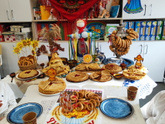 Широкая масленица в школе, чаепитие)