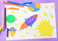 Рисунок на тему космоса: 6 идей для юных художников