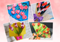 Как сделать веер с цветами: идея для подарка маме на 8 Марта