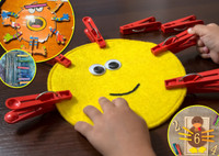 Цепляй, учи и смейся: игры с прищепками для детей от 2 до 6 лет