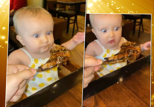 Смешное видео: мама придумала, как кормить дочку нелюбимой едой – и эмоции малышки стали мемом