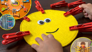 Цепляй, учи и смейся: игры с прищепками для детей от 2 до 6 лет