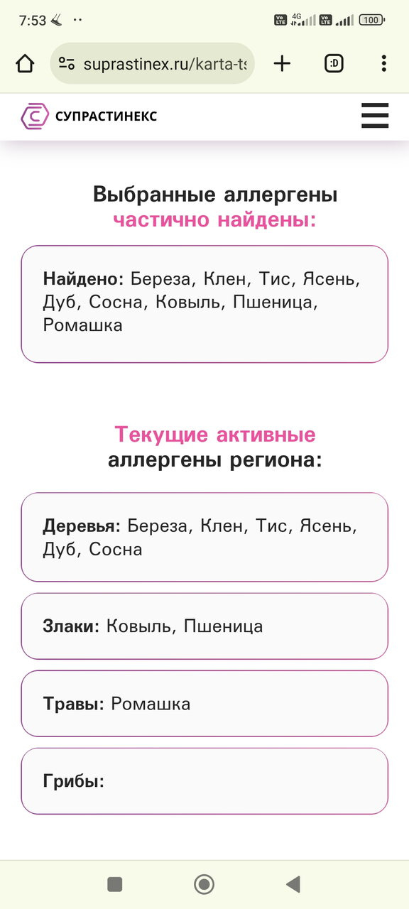 Аллергия?