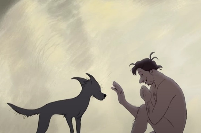Кадр из мультфильма «Адам и его собака»   YouTube