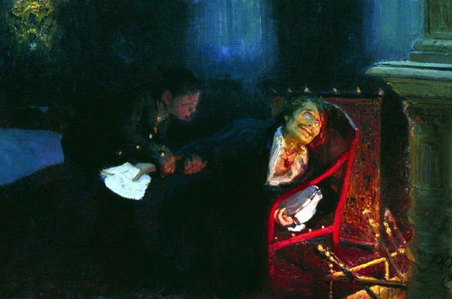 И. Репин «Самосожжение Гоголя» (1909)
