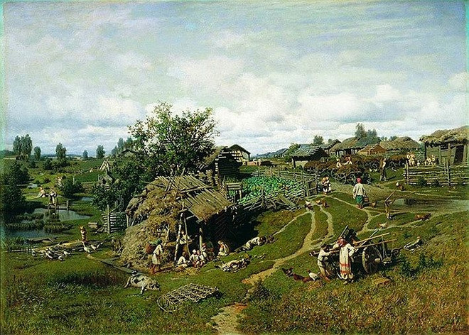 Картина Петр Суходольский. «Полдень в деревне»