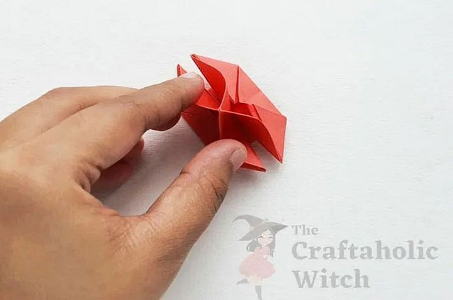 Роза оригами из одного листа бумаги