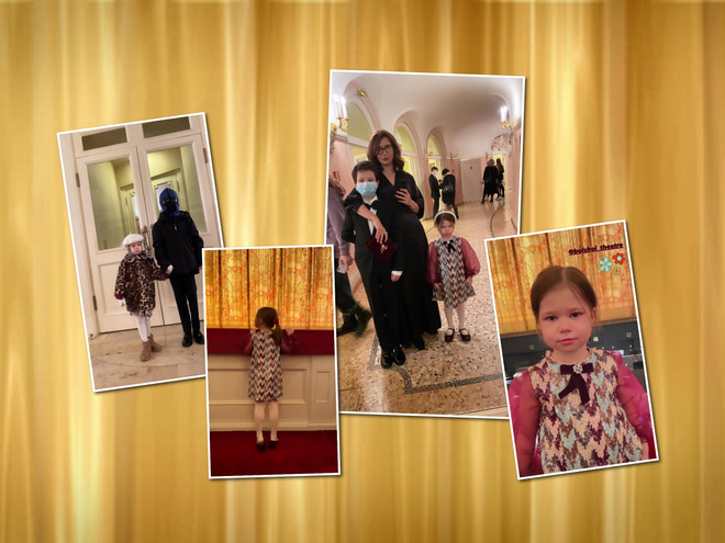 Джентльмен и принцесса: Екатерина Климова с сыном и дочкой побывали в Большом театре