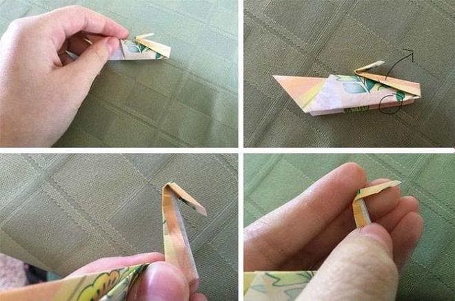 Лебедь в технике оригами