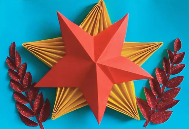 Объемная композиция в технике оригами