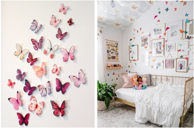Бабочки на стене