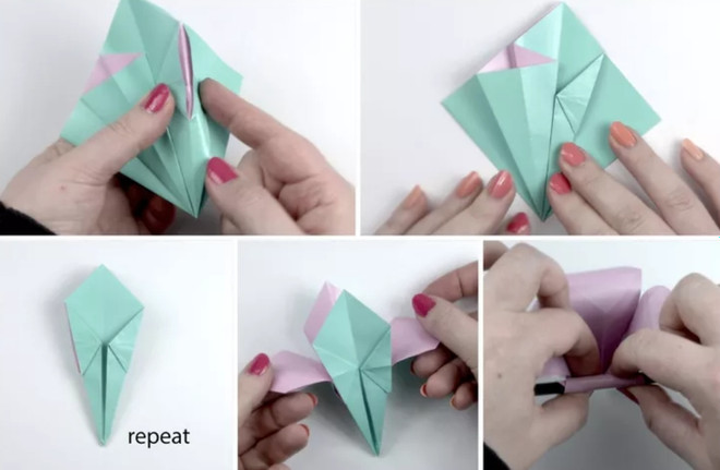 Как сделать колокольчик оригами. 