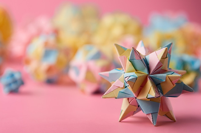 Звезда из бумаги в технике оригами