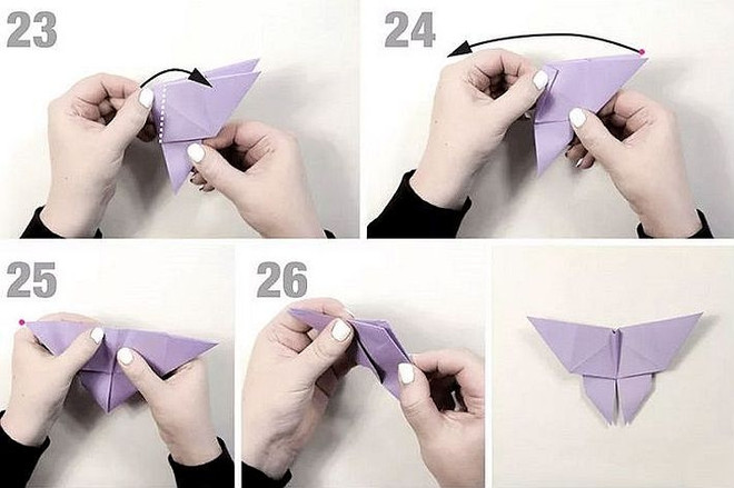Сложная бабочка в технике оригами