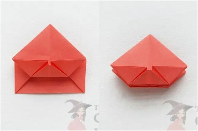 Роза оригами из одного листа бумаги