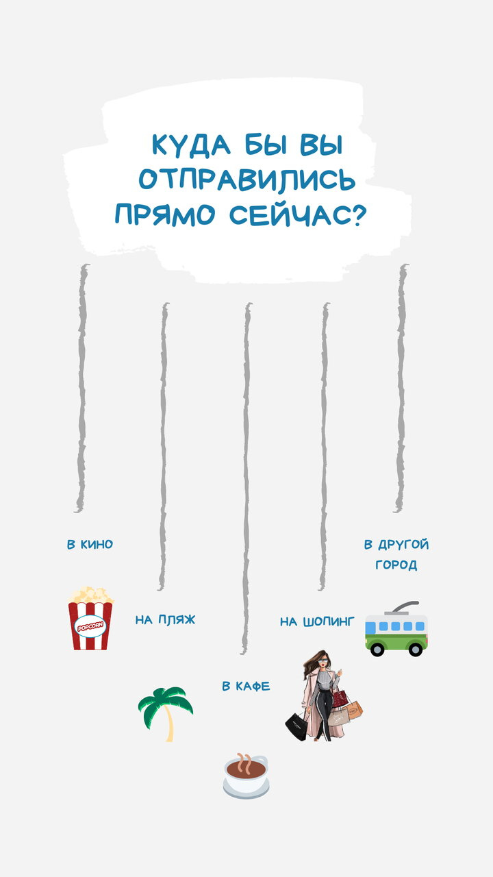 Куда бы вы отправились прямо сейчас?