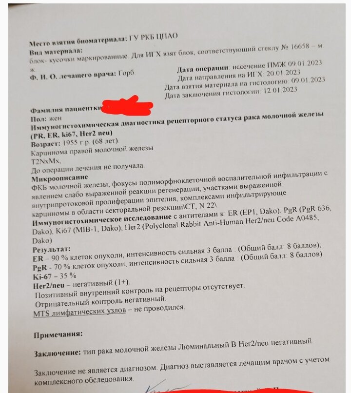 Рак молочной железы