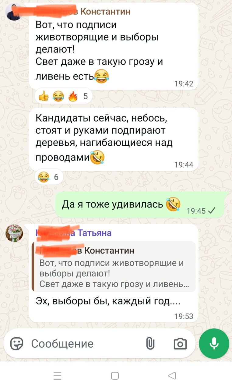 Тем временем в нашем деревенском чате