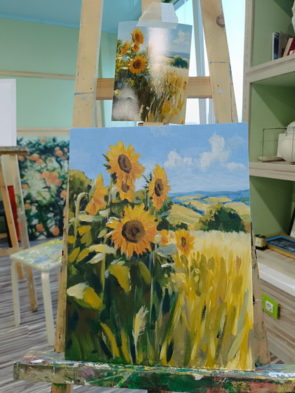 Подсолнухи.