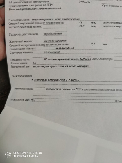 Сходила на УЗИ? 8-9 нед. Норма?))